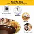 thumbnail image 3 of Elastic Fitted Round Tablecloth, Spring Dog Waterproof Stretch Table Cover for 36"-44" Tables, Vintage Watercolor Botanical Floral Sunflower Washable Outdoor Tablecloths for Patio, Picnic, Camping, 3 of 9