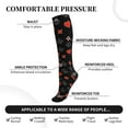 thumbnail image 2 of Rateoe Poker Creative Symbols Compression Socks for Women and Men 20-30mmHg-Circulation Support Socks Knee High Nurse Pregnant Running Medical and Travel Athletic, 2 of 7