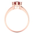 thumbnail image 4 of 2 ctw Solitaire Anniversary Ring for Women | Pear Cut Natural Garnet | Hyperallergenic Solid 18K Rose Gold, 4 of 5
