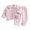 Pink, variant on Esaierr 2-8Y Toddler Kids Flannel Sleepwear Set for Girls Thickened Pajamas Outfit Printed Loungewear Autumn Winter Sleepwear Cardigan Pajamas 2PCS
