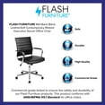 thumbnail image 5 of Flash Furniture Hansel Mid-Back Black LeatherSoft Contemporary Ribbed Executive Swivel Office Chair, 5 of 16
