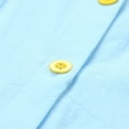 thumbnail image 4 of Robe Décontractée Sans Manches à Col en V Boutonnée Robe Midi Évasée d'Été S-3TG, 4 of 6