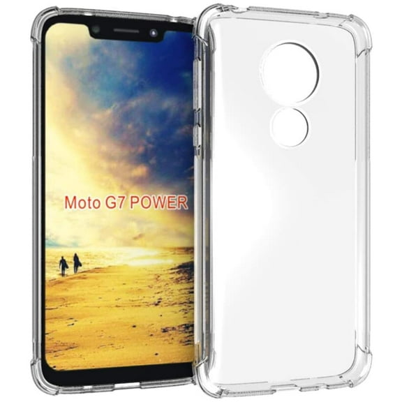 for Moto G7 Power case, Moto G7 Supra Case, Moto G7 Optimo Maxx case, Soft TPU Crystal Transparent Slim Anti Slip Protective Phone Case Cover for Motorola Moto G7 Power (Clear Anti-shock TPU)