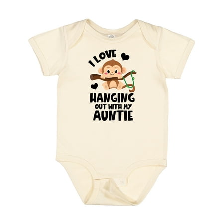 

Inktastic Monkey I Love Hanging out with My Auntie Gift Baby Boy or Baby Girl Bodysuit