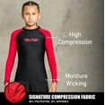 thumbnail image 4 of Elite Sports Rash guards pour Garçons et Filles, Manches Longues compression BJJ Enfants et Jeunes Maillot Dermoprotecteur (Rouge, Grand), 4 of 4