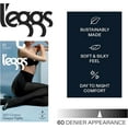 thumbnail image 3 of L'eggs 360 Contour Women's Opaque Tights, 60 Denier, Black, Sizes up to 2XL, 3 of 5