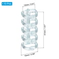 thumbnail image 2 of Uxcell 5 Ring Binding Rings 1.61"x 0.59" Plastic Round Loose-Leaf Rings Comb Folio Binder for Notebook Transparent Blue 10 Pack, 2 of 5