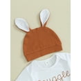 thumbnail image 5 of Jxzom Newborn My First Easter Baby Boy Outfit 0 3 6 12 Months Bunny Print Romper Top Rabbit Pants with Bunny Hat Clothes Set, 5 of 8