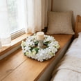 thumbnail image 5 of Artificial Wildflower Floral Wreath, Multi-Flower Candle Holder Decor, Wedding Party Table Ornament, Photo Prop for Home Living Room Desktop Decoration, 5 of 6