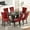 Red, variant on Sumdeal 5/7-Piece Dining Set, Includes a 63-inch Modern Black Faux Marble Dining Table and 4/6 Velvet-Upholstered Chairs, Perfect for Kitchens, Dining Rooms, and Offices