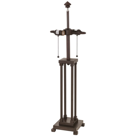 Meyda Tiffany - 177345 - Two Light Table Base Hardware - Column Mission - Mahogany Bronze