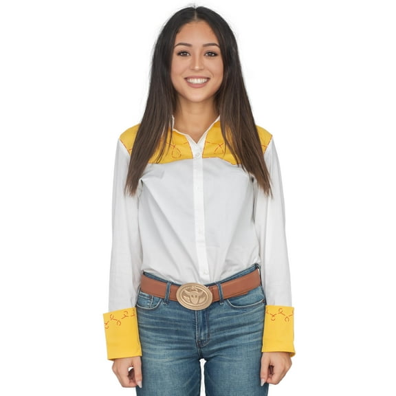 Jessie Cowgirl Adult Womens Halloween Costume Long Sleeve Shirt Cowboy Cosplay
