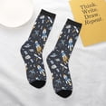 thumbnail image 4 of Uemuo Space Cars Printed Kids Boys Socks Seamless Crew Socks Crazy Funny Athletic Sport Socks for Children, 4 of 6