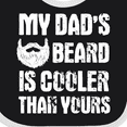 thumbnail image 4 of Inktastic My Dad's Beard is Cooler Than Yours in White Boys Baby Bib, 4 of 4