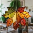 thumbnail image 5 of Arghm Maple Leaf Window Ornament,7.87x6.3 Inches,Colorful Sun Catcher for Halloween Thanksgiving Decor,Plastic Hanging Decoration, 5 of 6