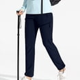 thumbnail image 4 of Pantalones de Senderismo para Mujer, de Secado Rápido, Ligeros, con Cintura Elástica Impermeable, para Todas las Estaciones Azul Marino M, 4 of 6