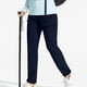 thumbnail image 4 of Pantalones de Senderismo para Mujer, de Secado Rápido, Ligeros, con Cintura Elástica Impermeable, para Todas las Estaciones Azul Marino L, 4 of 6