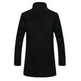 thumbnail image 2 of LYXSSBYX Winter Jackets for Men Clearance Men Mid-length Slim-fit Woolen Coat with Stand-collar Solid Color Woolen Coat, 2 of 3