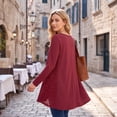 thumbnail image 6 of Womens Lace Tops Dressy Casual Long Sleeve Shirts Flowy Tunic Top Wrinkle Free Blouses for Leggings, 6 of 9