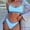 Sky Blue, variant on Women's Bikini Sets Round Neck Swimsuit 2 Piece Bathing Suit, Spaghetti Strap Swimwear, L