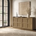 thumbnail image 6 of SICOTAS 33.7"W Sideboard Buffet Cabinet Set of 2, Farmhouse Accent Cabinet with Doors and Adjustable Shelf, Small Modular Storage Cabinet for Entryway, Living Room, Kitchen, Brown Oak, 6 of 12