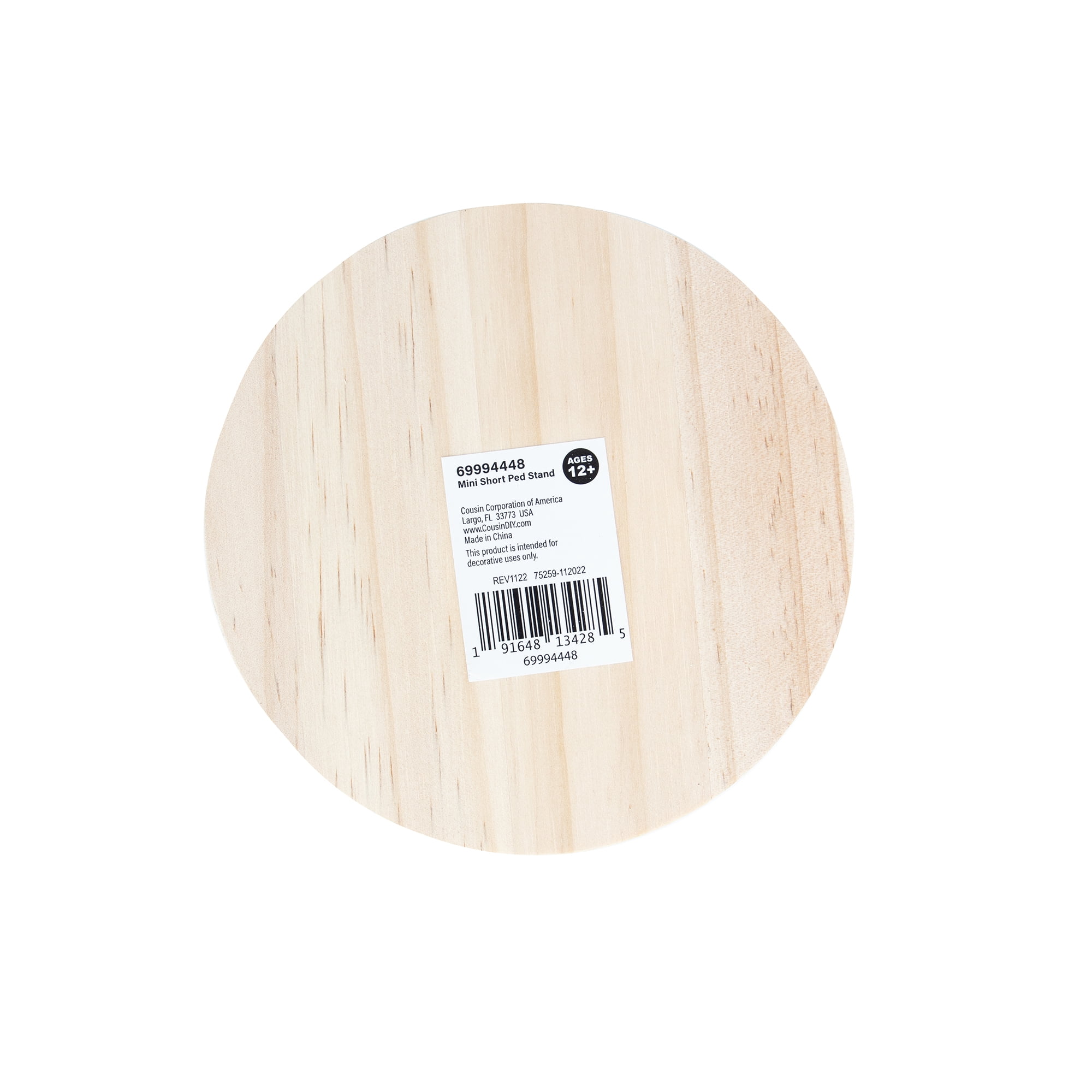 (2 pack) Cousin DIY Mini Wooden Pedestal Stand for Crafts 5.5" x 2.5"