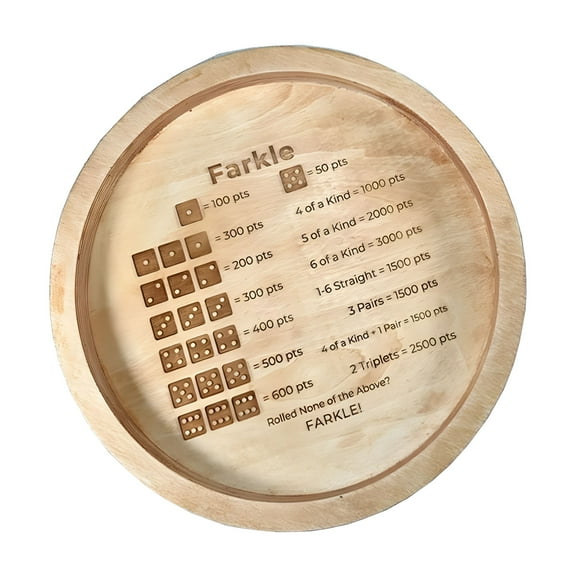 BESTSKY Farkle Dice Tray Party Game