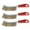 Red, variant on WEUVEB 3Pcs Red Handle Stainless Steel Wire Grill Cleaning Brush for Home and Outdoor Barbecue