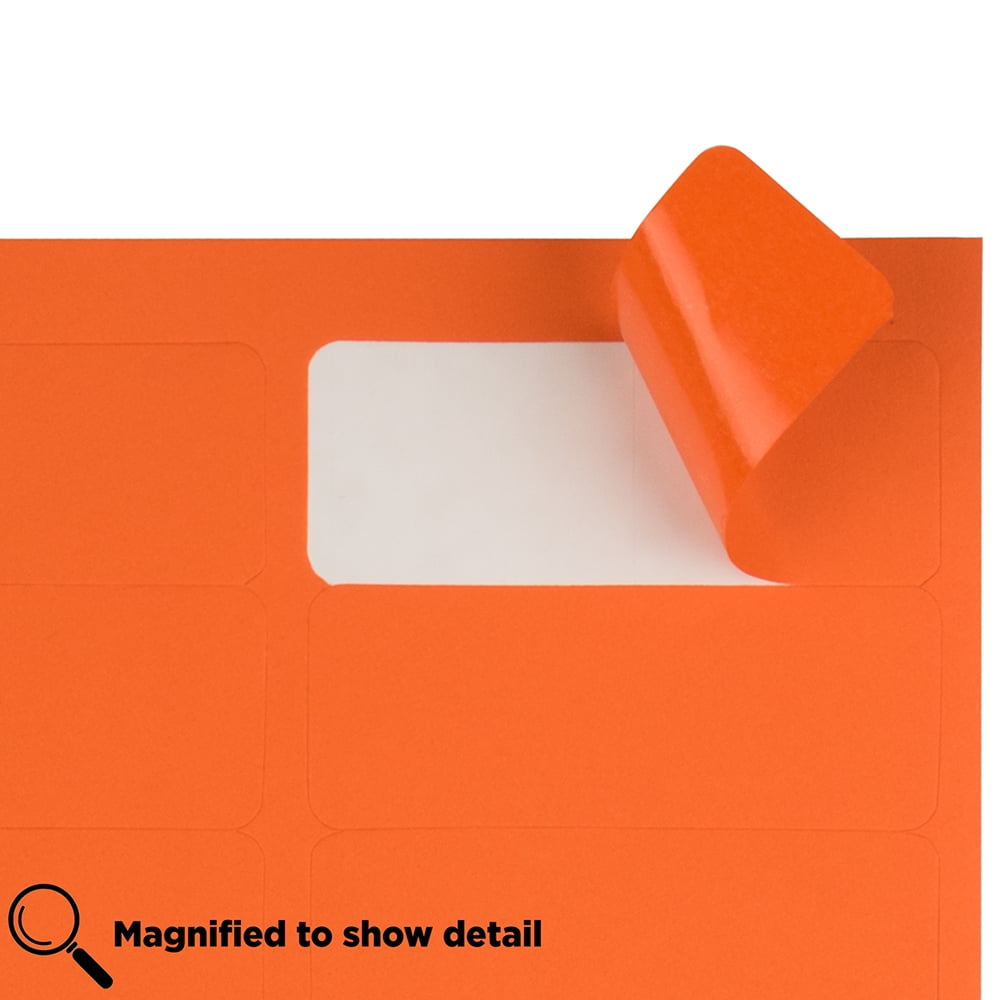 JAM Paper Return Address Labels, 1 x 2 5/8, Orange, 120 per Pack
