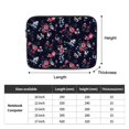 thumbnail image 3 of Floral Pattern balck 15 inch Portable Laptop Sleeve Compatible with MacBook Air Notebook Computer Case for Men Women College School Students, 3 of 7