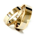 thumbnail image 2 of Pompeii3 Gold Two Tone Matching His Hers Wedding Band Ring Set, 2 of 5