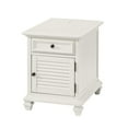 thumbnail image 1 of Charlestown Modern Farmhouse Soft White Wood Storage End Table with USB, 1 of 15