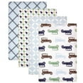 thumbnail image 2 of Hudson Baby Infant Boy Cotton Flannel Receiving Blankets, Blue Cars, One Size, 2 of 3