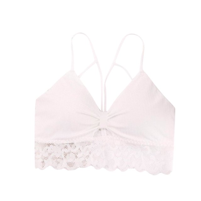 Clearance Sale 2025 Tube Tops Womens Lace Solid Color Padded Bandeau Bralette