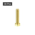 thumbnail image 3 of Unique Bargains Brass Hex Bolts, M5x25mm 30 Pack Fully Thread Grade 4.8 Machine Screws, 3 of 4