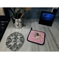thumbnail image 4 of Saint Bernard #2 Pink Flowers Pair of Pot Holders, 4 of 4