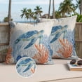 thumbnail image 2 of Sea Corals Turtle Outdoor Pillow Covers Pack of 2 Summer Beach Sea Stars Linen Texture Waterproof Throw Pillow Covers Decorative Cushion Cases for Patio Garden Tent Balcony Couch 26x26 inch, 2 of 9