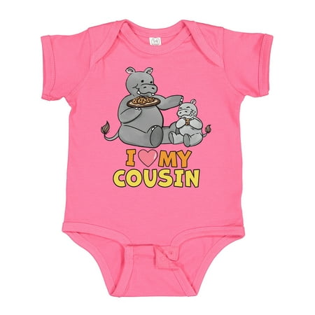 

Inktastic I Love My Cousin Hippos Gift Baby Boy or Baby Girl Bodysuit
