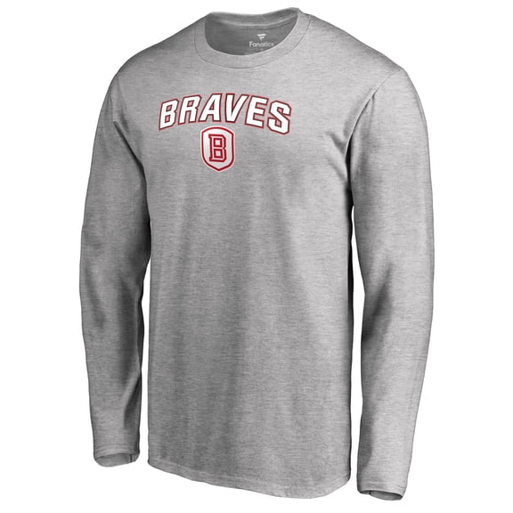 Men's Ash Bradley Braves Proud Mascot Long Sleeve T-Shirt