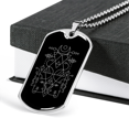 thumbnail image 3 of Sacred Geometry Flipped Triangle Necklace Stainless Steel or 18k Gold Dog Tag, 3 of 8