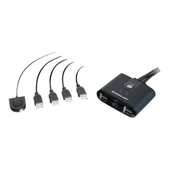 IOGEAR USB 4x4 2.0 Peripheral Sharing Switch GUS404 - Commutateur de Partage de Périphériques USB - Bureau