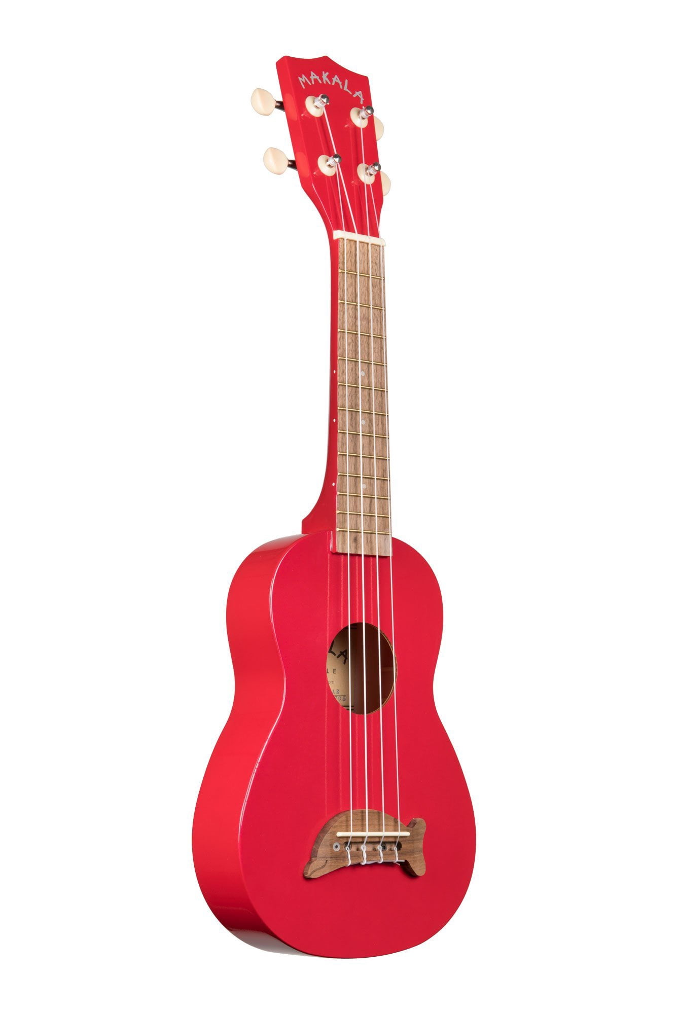 Kala Makala Dolphin Series Candy Apple Red Soprano Ukulele with Bag, Stand, Clip-On Tuner, Bag & Lesson-Chord Guide