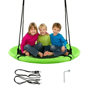 Costway Goplus 40'' Flying Saucer Tree Swing Indoor Outdoor Play Set Kids Christmas Gift Green