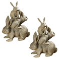 thumbnail image 1 of Design Toscano Bunched Bunnies Cast Iron Statue, Bronze, 1 of 2