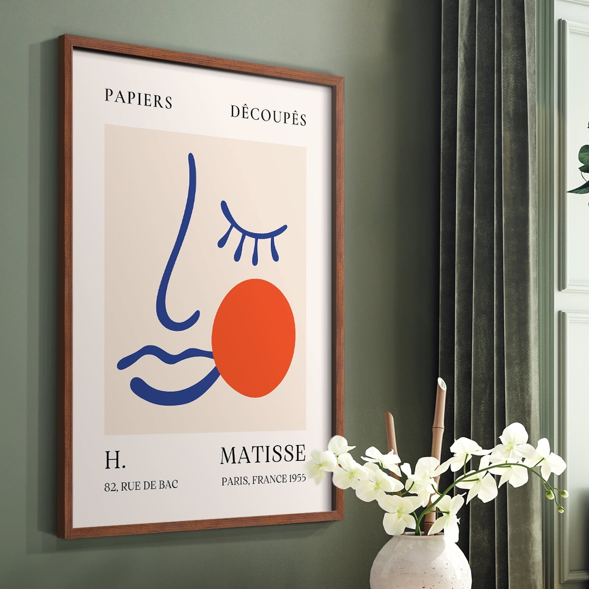 Matisse CLIX Framed Print in Brown Solid Wood 11 x 14 Framed Print