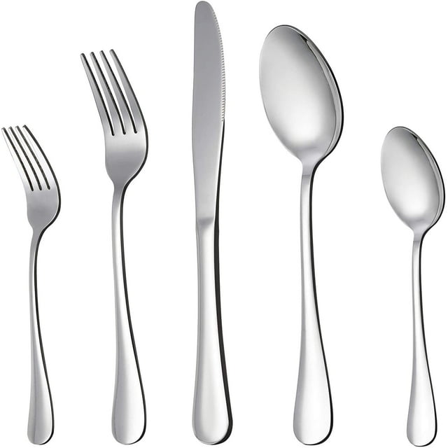 Elegant Silverware Cutlery Set, Include Knife/Fork/Spoon, Mirror Polished, Dishwasher Safe