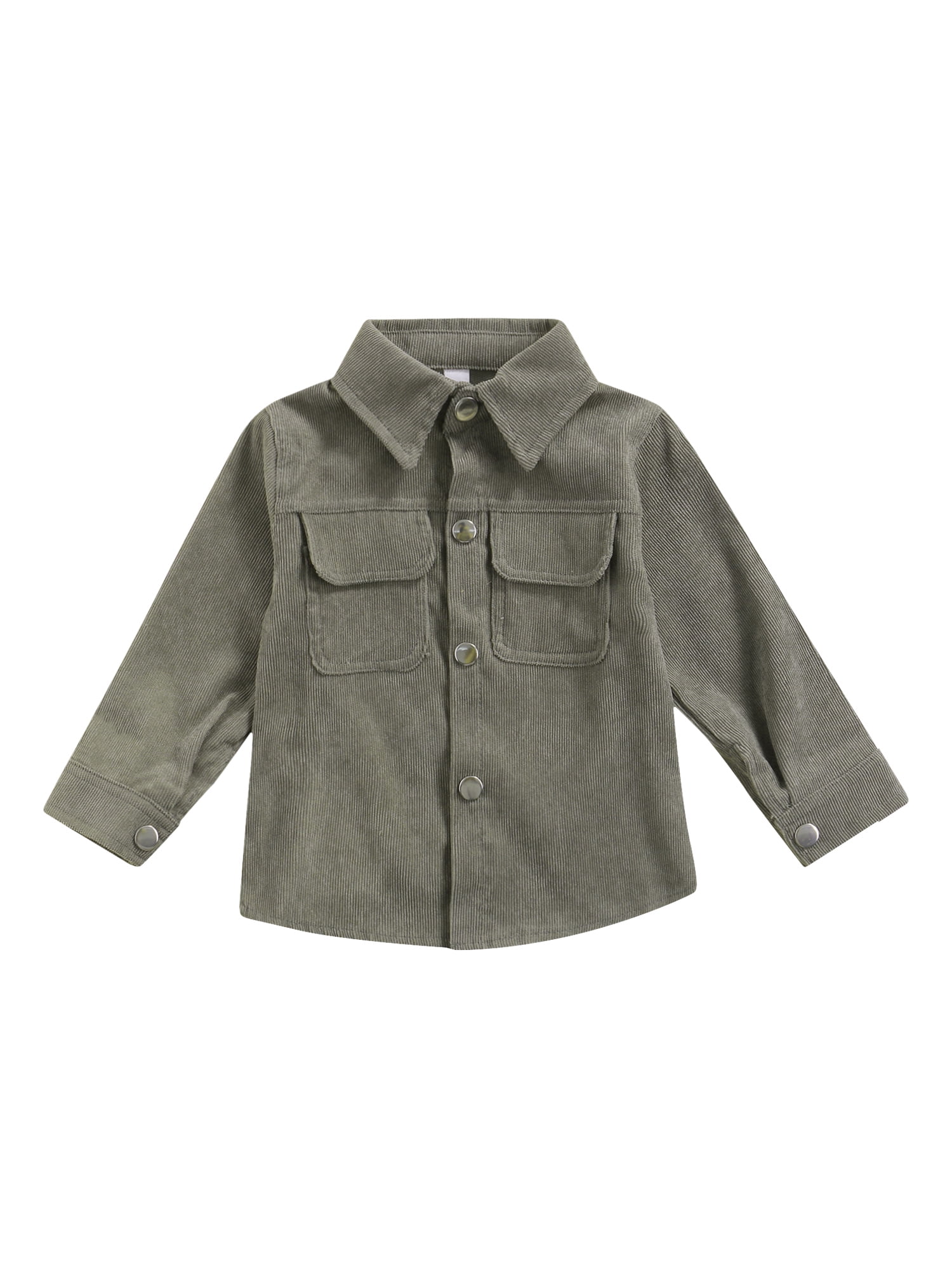 Fall Corduroy Shacket for Kids Clothing Unisex Kids Clothing Jackets & Coats 