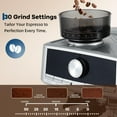 thumbnail image 7 of Gaderth 20 Bar Pressure Stainless Steel Espresso Machine with Grinder, 1.5L Removable Water Tank, Milk Frother Steam Wand for Latte/Cappuccino, Adjustable Shot Volume, 7 of 7