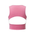 thumbnail image 5 of MRULIC tank top for women Women's Sexy Fashion Sleeveless Deep V-Neck Hollow Out Tight Tank Tops Womens tank tops Pink + L, 5 of 8