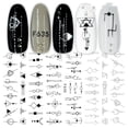 thumbnail image 4 of Black and White Flower Geometric Nail Sticker, 4 of 5